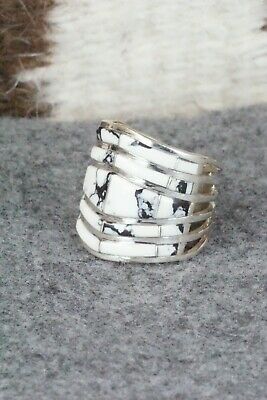 White Buffalo & Sterling Silver Ring - Andrew Enrico - Size 6.25