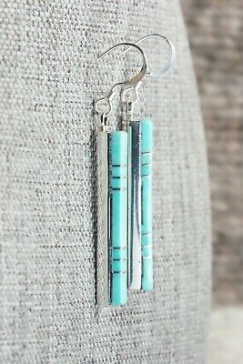 Turquoise & Sterling Silver Earrings - MaDerral Kallestewa
