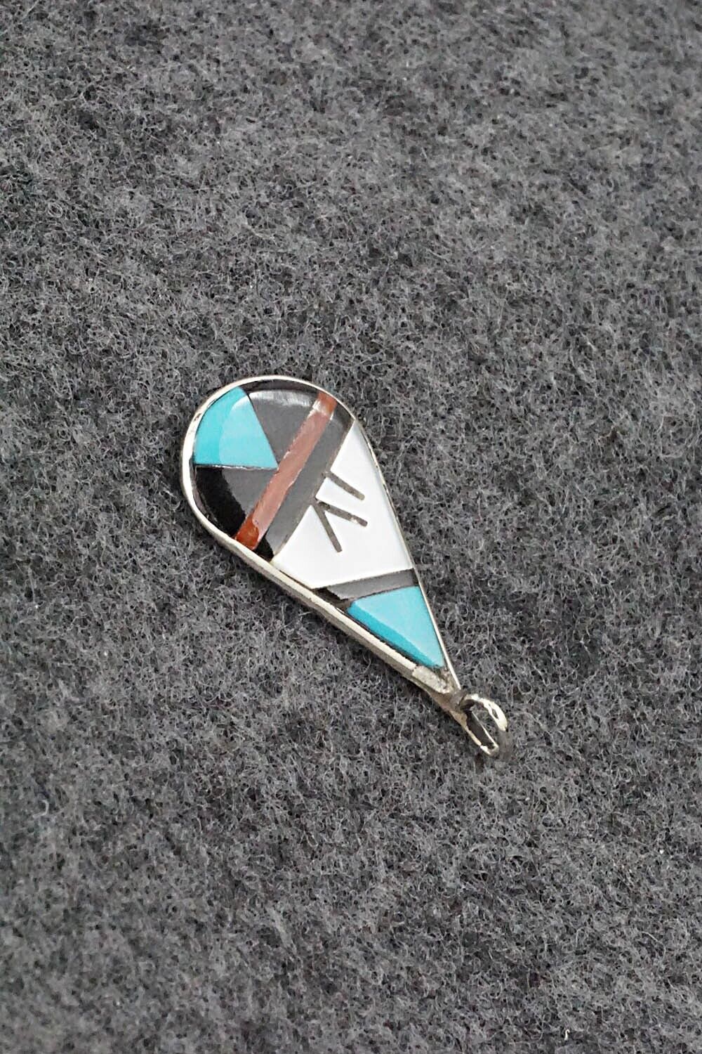 Multi Stone & Sterling Silver Pendant - Rhianna Kallestewa