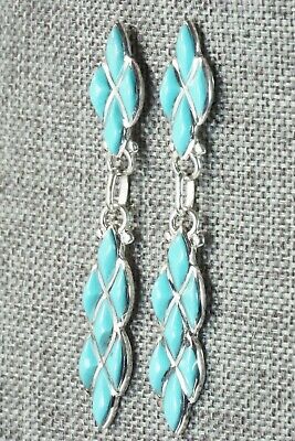 Turquoise & Sterling Silver Earrings - Derrick & Lorelia Chavez