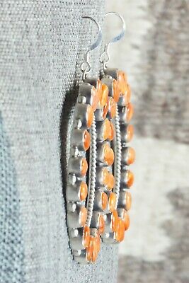 Spiny Oyster & Sterling Silver Earrings - Eula Wylie