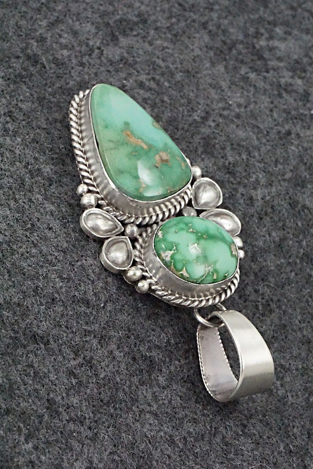 Turquoise and Sterling Silver Pendant - Derrick Gordon