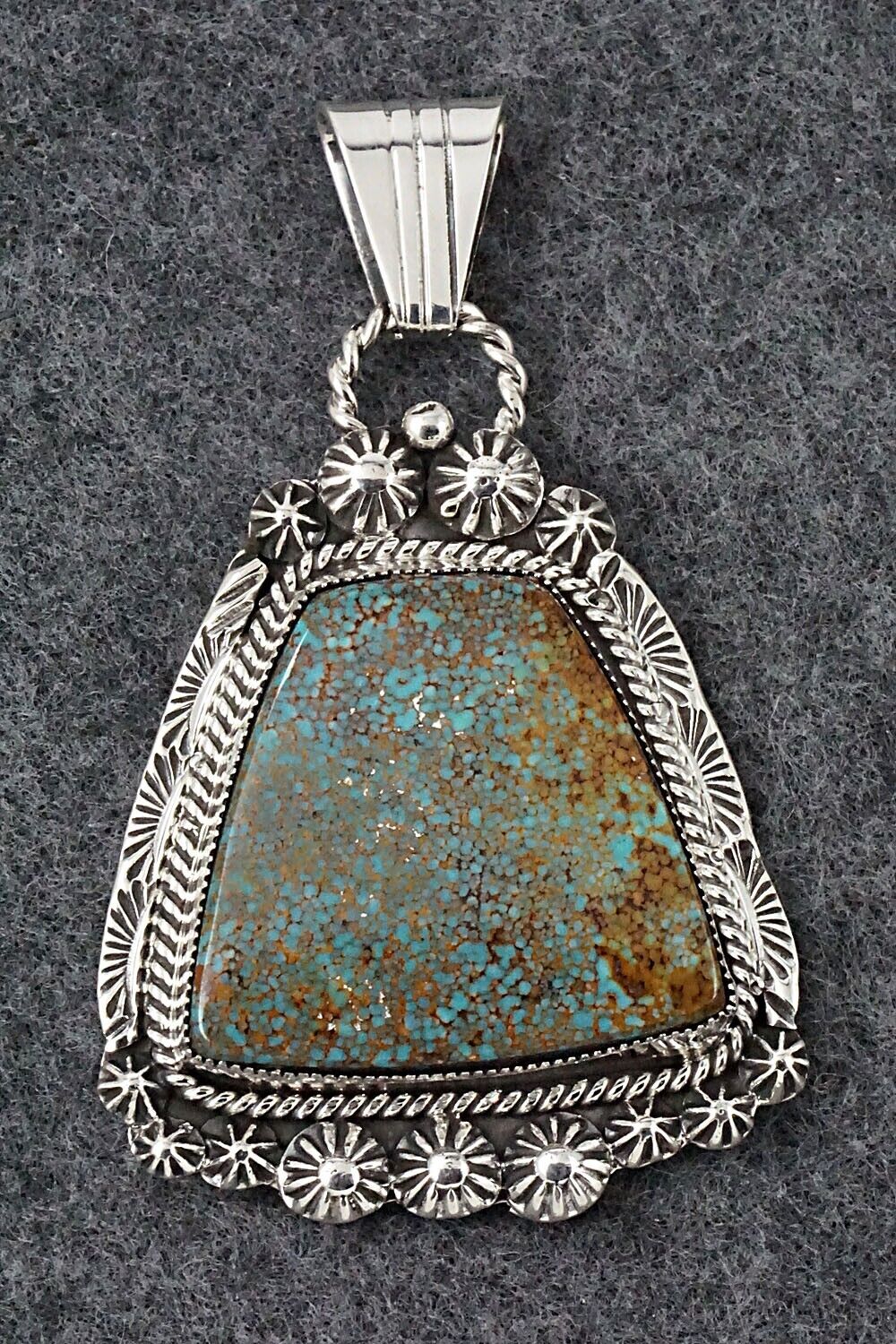 Turquoise & Sterling Silver Pendant - Clarence Long