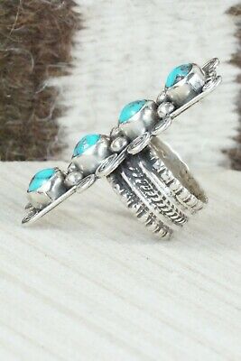 Turquoise & Sterling Silver Ring - Cris Nez - Size 8.5