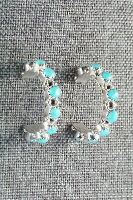 Turquoise & Sterling Silver Earrings - Gaynell Parker - High Lonesome Trading