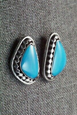 Navajo Turquoise & Sterling Silver Earrings - Sharon McCarthy