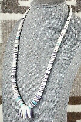 Wampum & Sterling Silver Necklace - Lupe Lovato