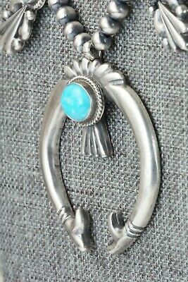 Turquoise & Sterling Silver Squash Blossom - Bobby Platero