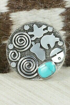 Turquoise & Sterling Silver Ring - Alex Sanchez - Size 7.25