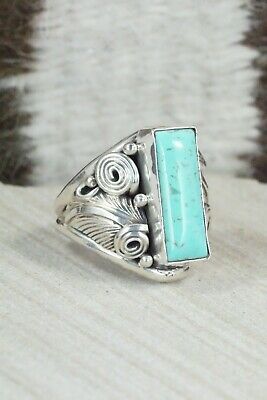 Turquoise & Sterling Silver Ring - Davey Morgan - Size 9