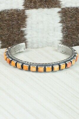 Spiny Oyster & Sterling Silver Bracelet - Ernest Rangel