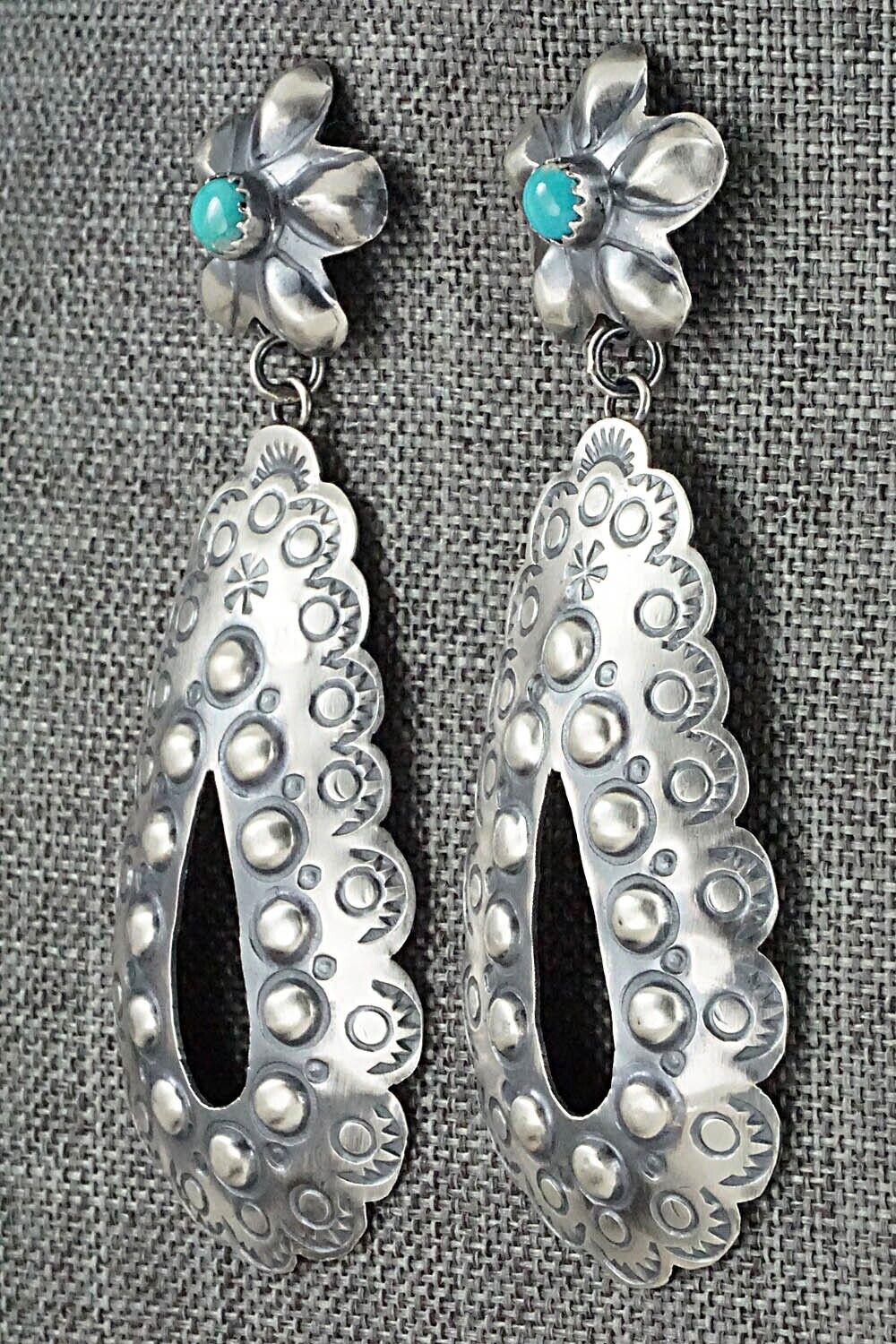 Turquoise & Sterling Silver Earrings - Gabrielle Yazzie
