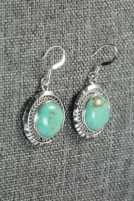 Turquoise & Sterling Silver Earrings - Amos Begay