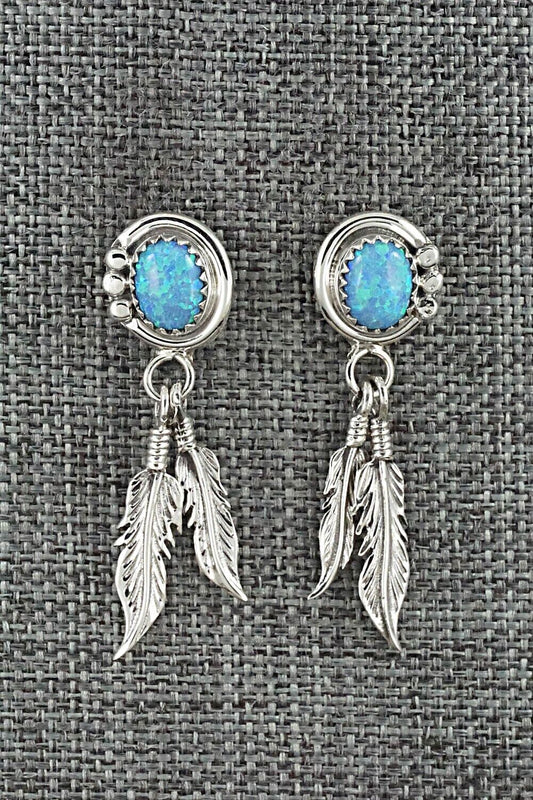 Opalite & Sterling Silver Earrings - Rita Largo