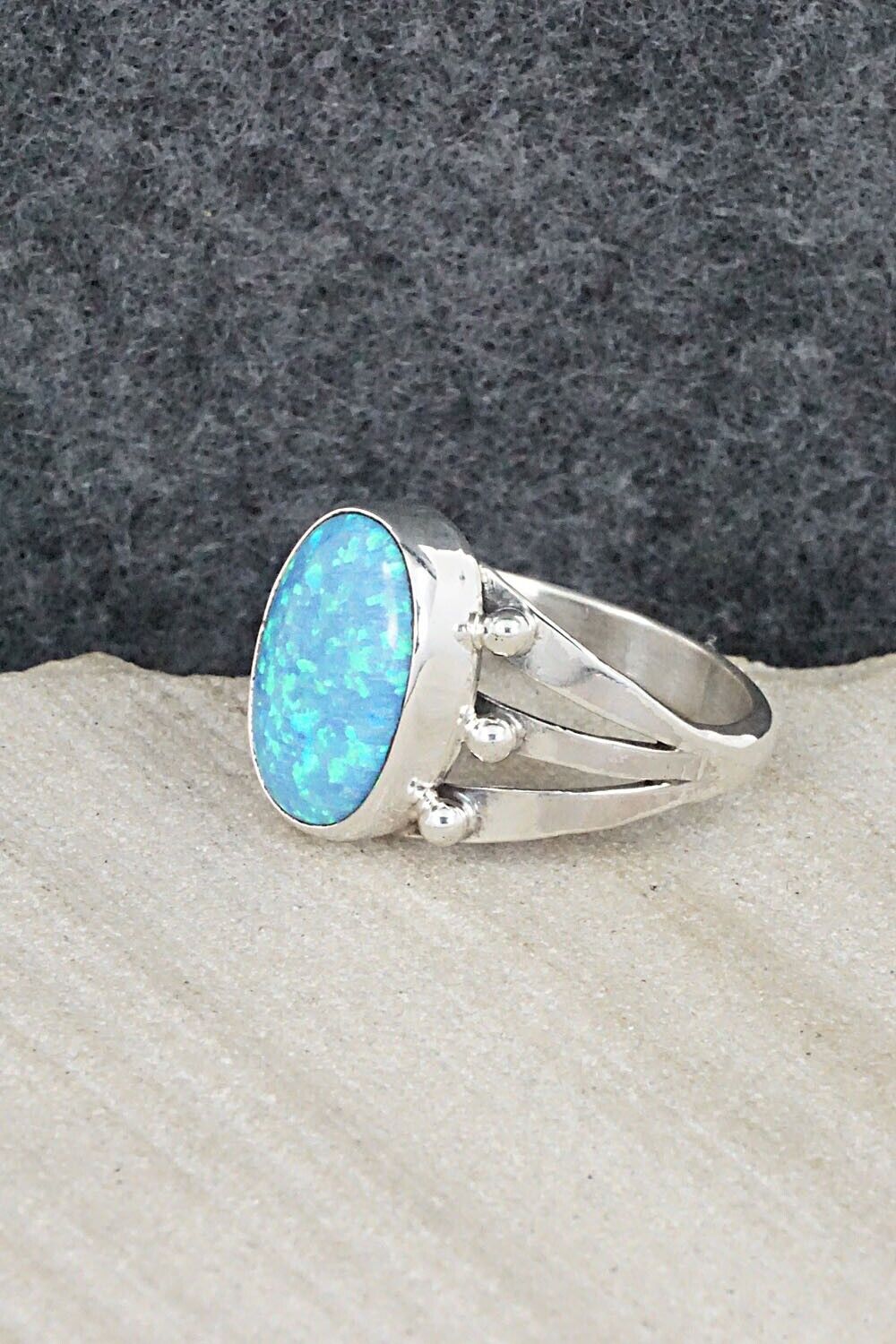Opalite & Sterling Silver Ring - Tom Dinetso - Size 7