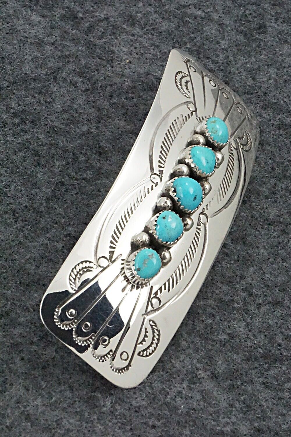Turquoise & Sterling Silver Hair Barrette - Jolene Begay