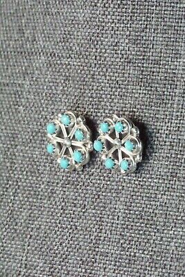 Turquoise & Sterling Silver Earrings - Gloria Lonasee - High Lonesome Trading