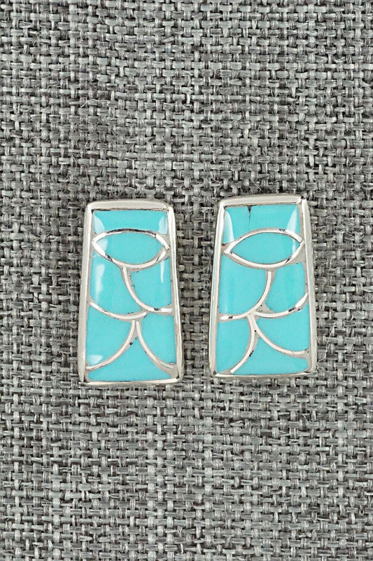 Turquoise & Sterling Silver Earrings - Orena Leekya