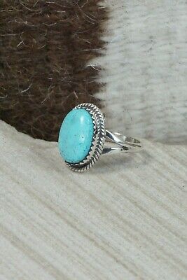 Turquoise & Sterling Silver Ring - Jamie Saunders - Size 6