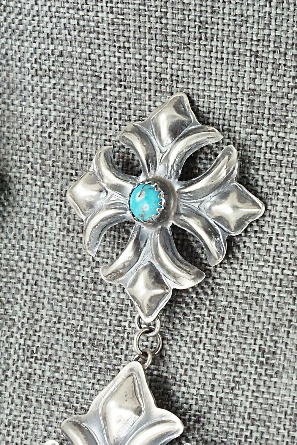 Turquoise and Sterling Silver Earrings - Tim Yazzie