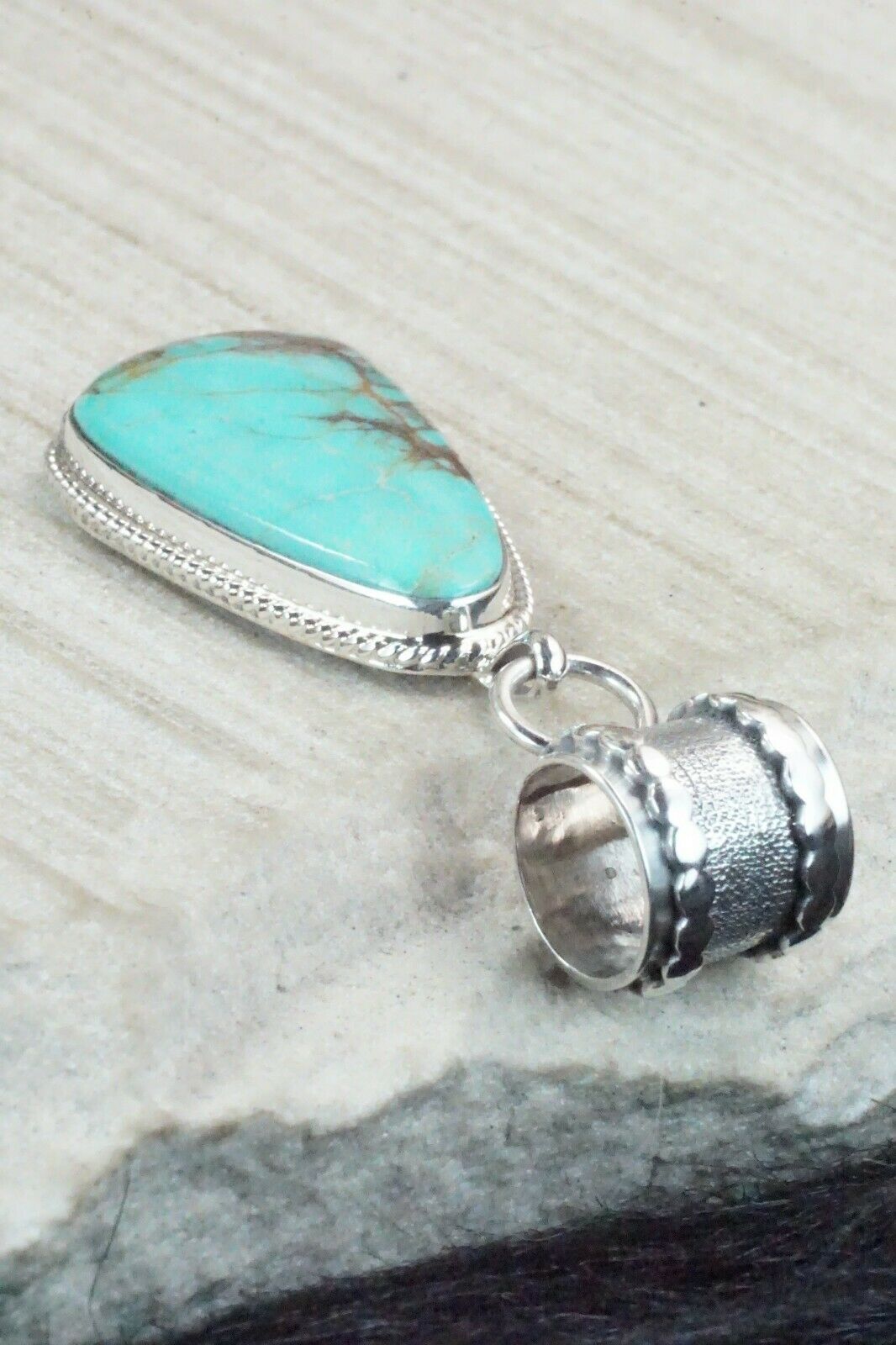 Turquoise and Sterling Silver Pendant - Sharon McCarthy