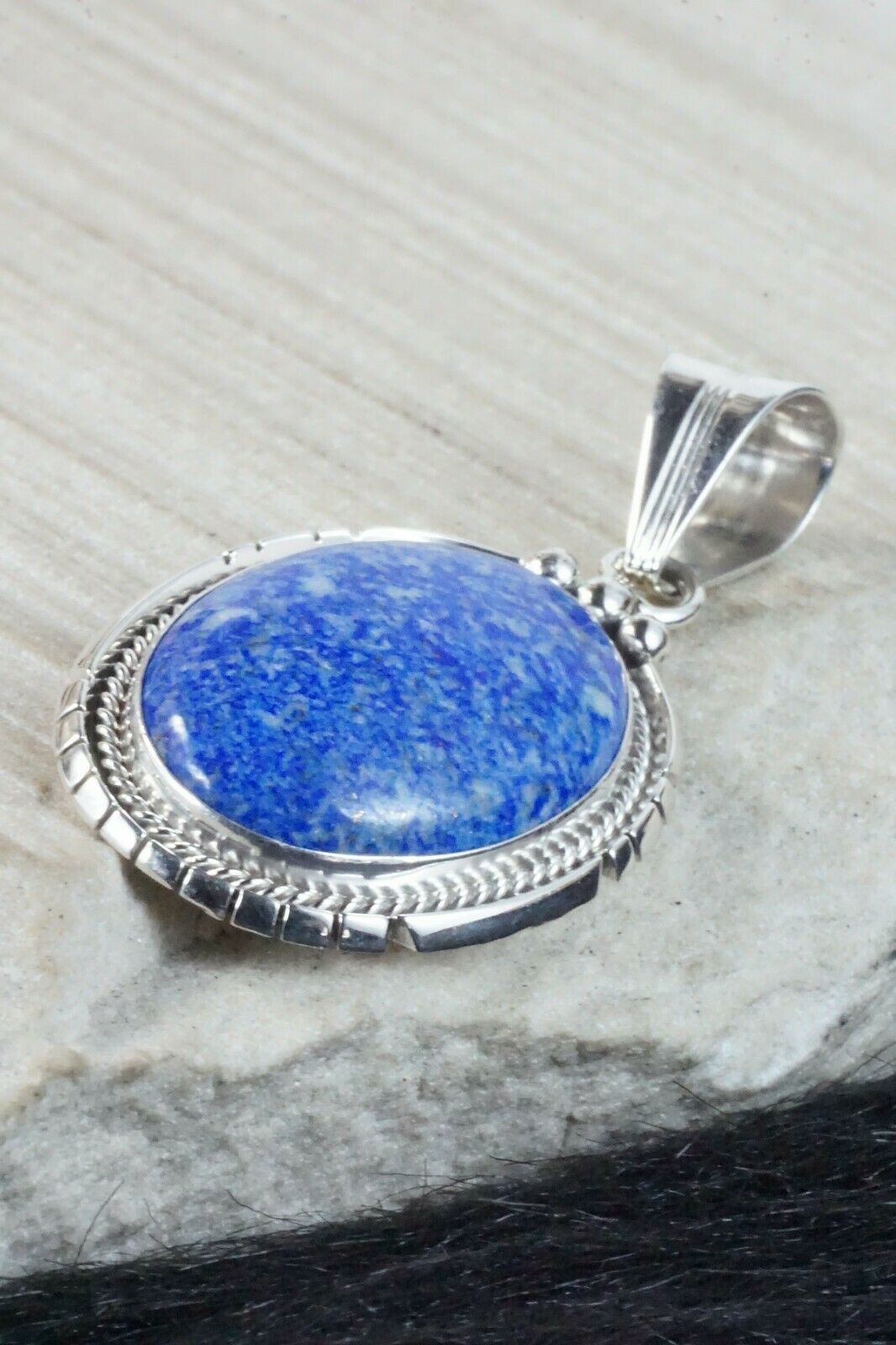Lapis & Sterling Silver Pendant - Samuel Yellowhair