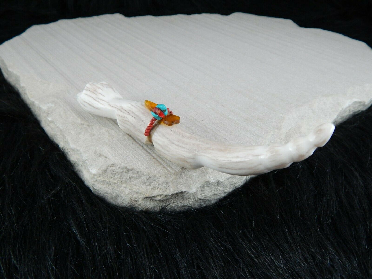 Mountain Lion Zuni Fetish Carving - Robert Weahkee - High Lonesome Trading
