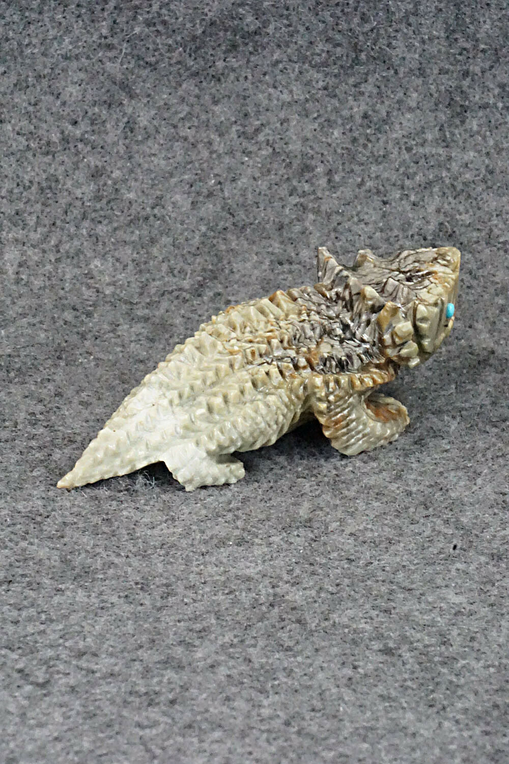 Horned Toad Zuni Fetish Carving - Alvin Haloo