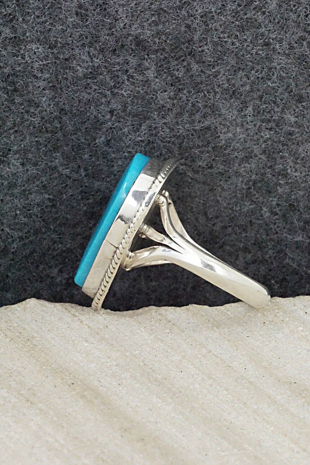Turquoise & Sterling Silver Ring - Alice Rose Saunders - Size 7