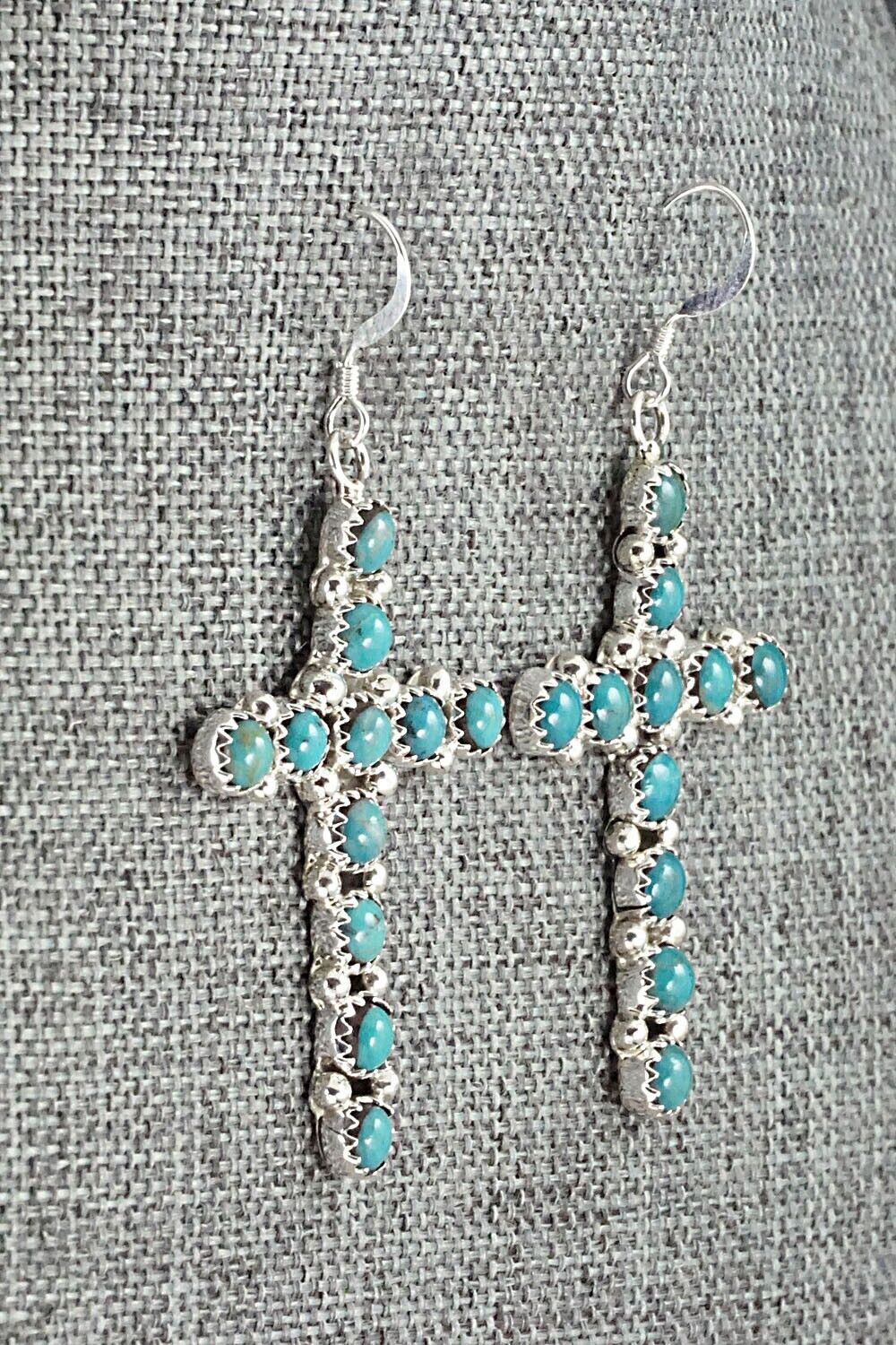 Turquoise and Sterling Silver Earrings - Roberta Begay