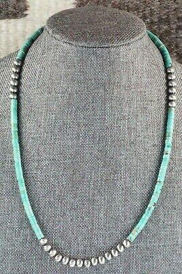 Turquoise & Sterling Silver Necklace - Navajo - High Lonesome Trading