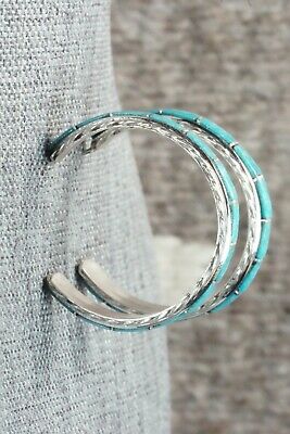 Turquoise & Sterling Silver Earrings - Malcolm Chavez