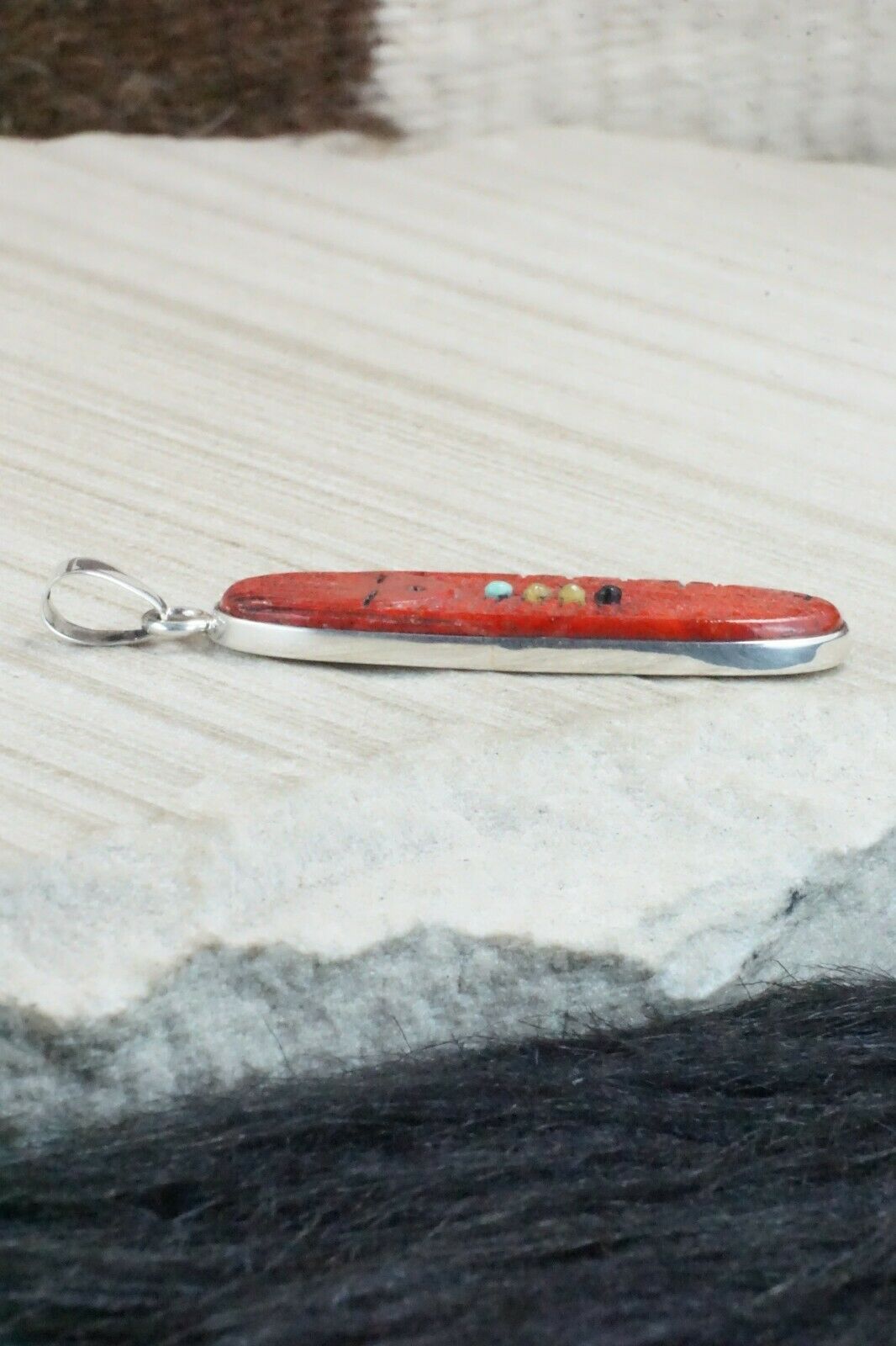 Spiny Oyster & Sterling Silver Pendant - Stuart Quandelacy