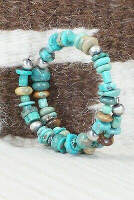 Turquoise & Sterling Silver Bracelet - Navajo