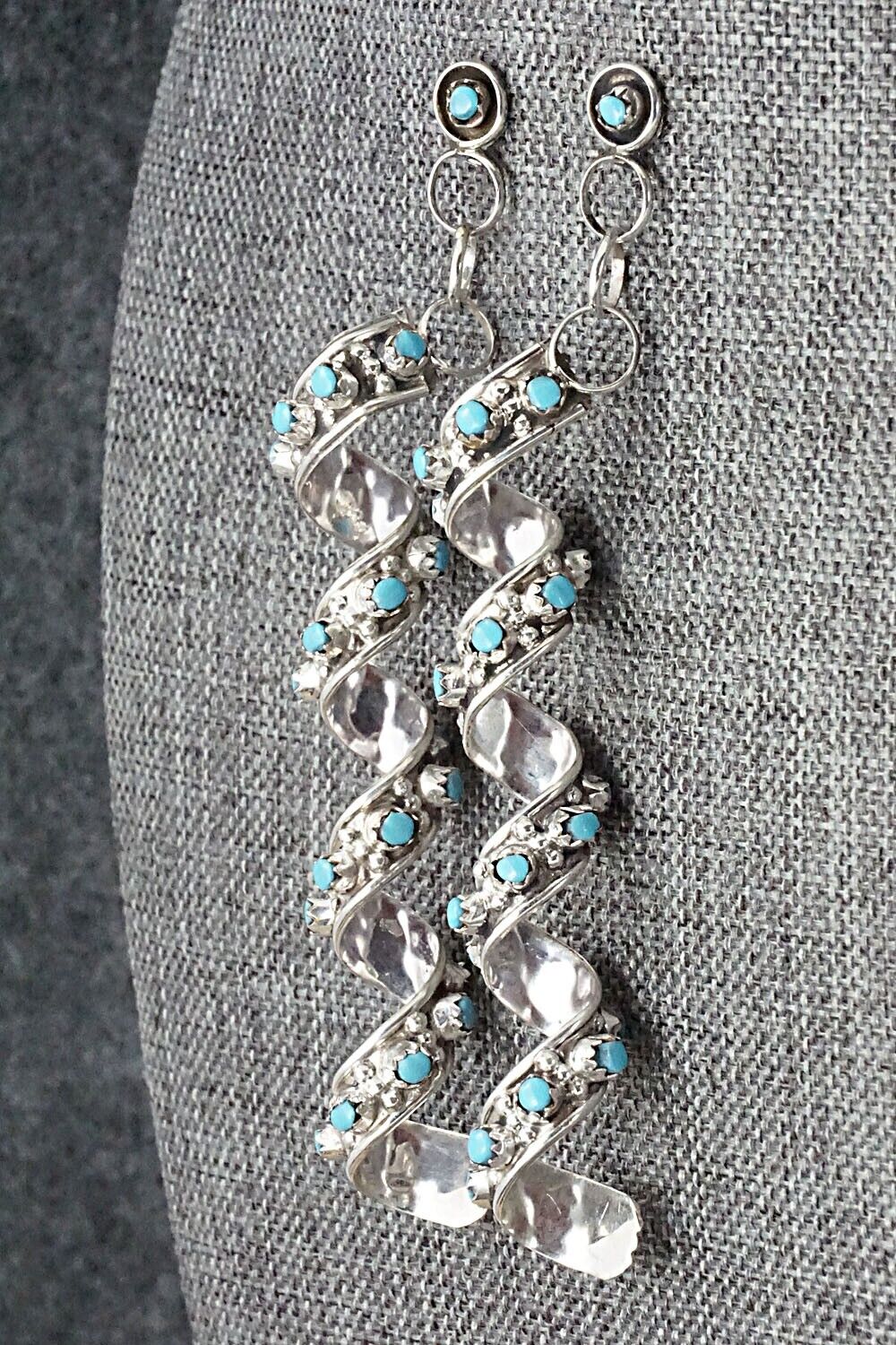 Turquoise & Sterling Silver Earrings - Joanne Cheama