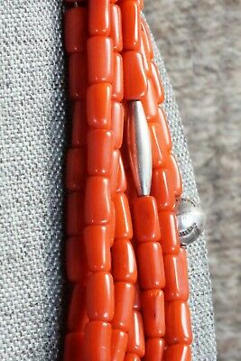 Coral & Sterling Silver Necklace - Isabelle John