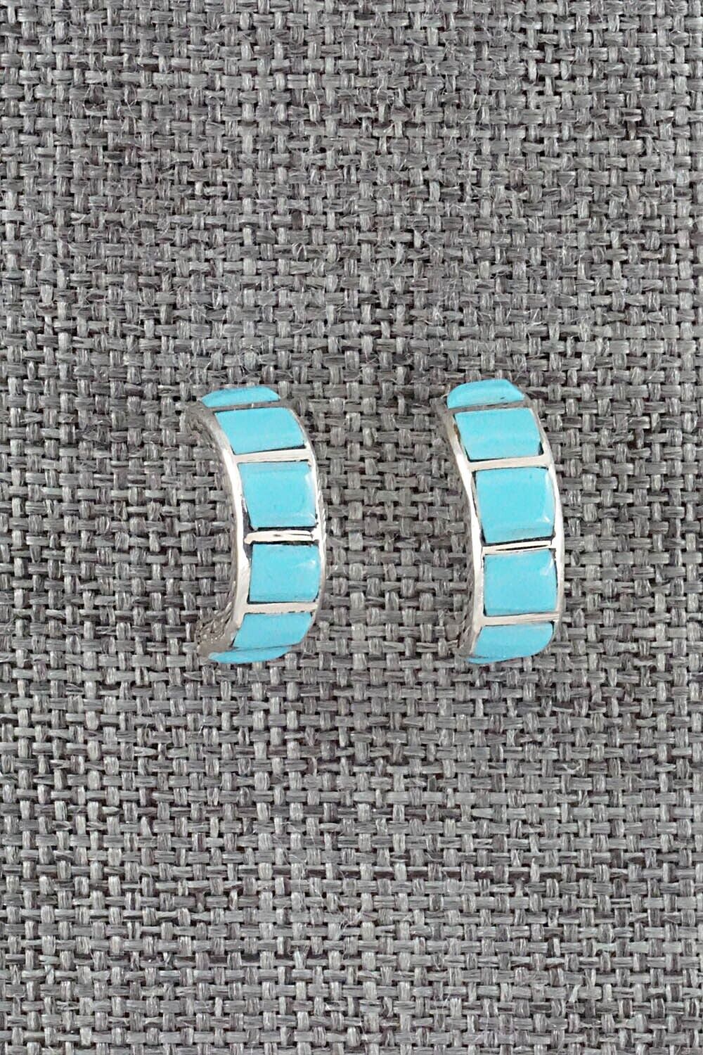 Turquoise & Sterling Silver Earrings - Glennetta Luna