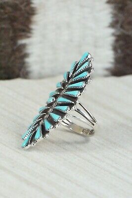 Turquoise & Sterling Silver Bracelet and Ring - Size 9 - Carlos Tsipa