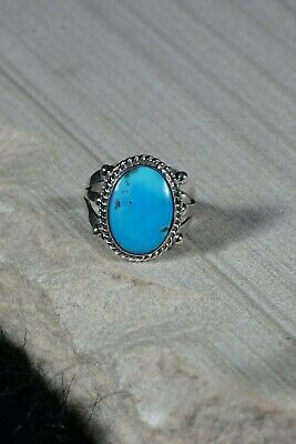 Navajo Turquoise and Sterling Silver Ring - Danny Kenneth - Size 6.75 - High Lonesome Trading