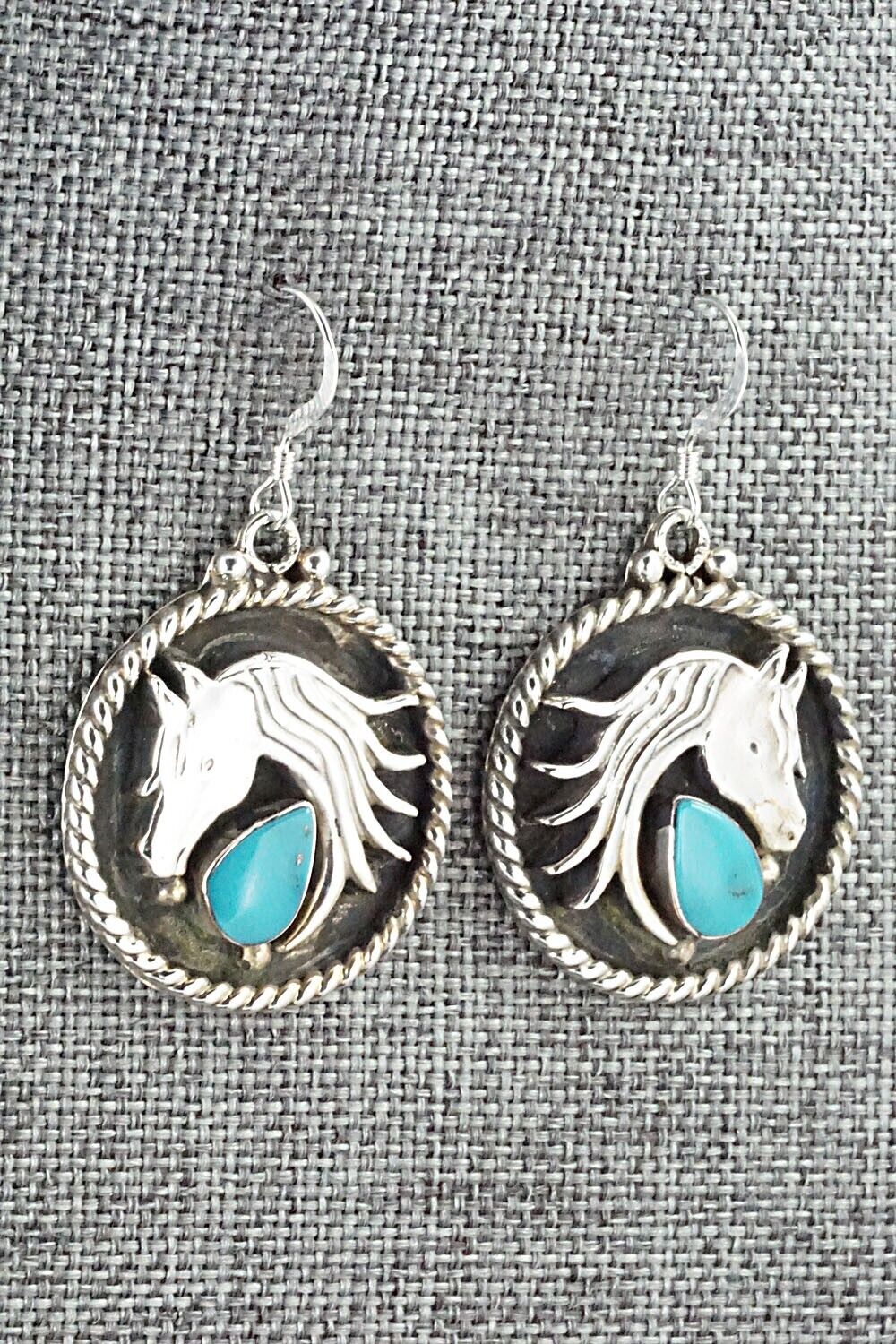 Turquoise & Sterling Silver Earrings - Genevieve Francisco