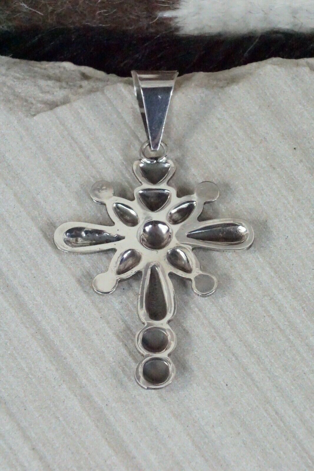Sterling Silver Cross Pendant - Alex Sanchez - Navajo