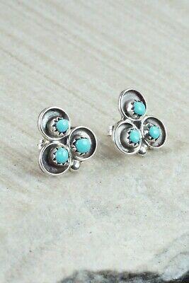Turquoise & Sterling Silver Earrings - Gloria Lonasee - High Lonesome Trading