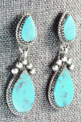 Turquoise & Sterling Silver Earrings - Selina Warner - High Lonesome Trading