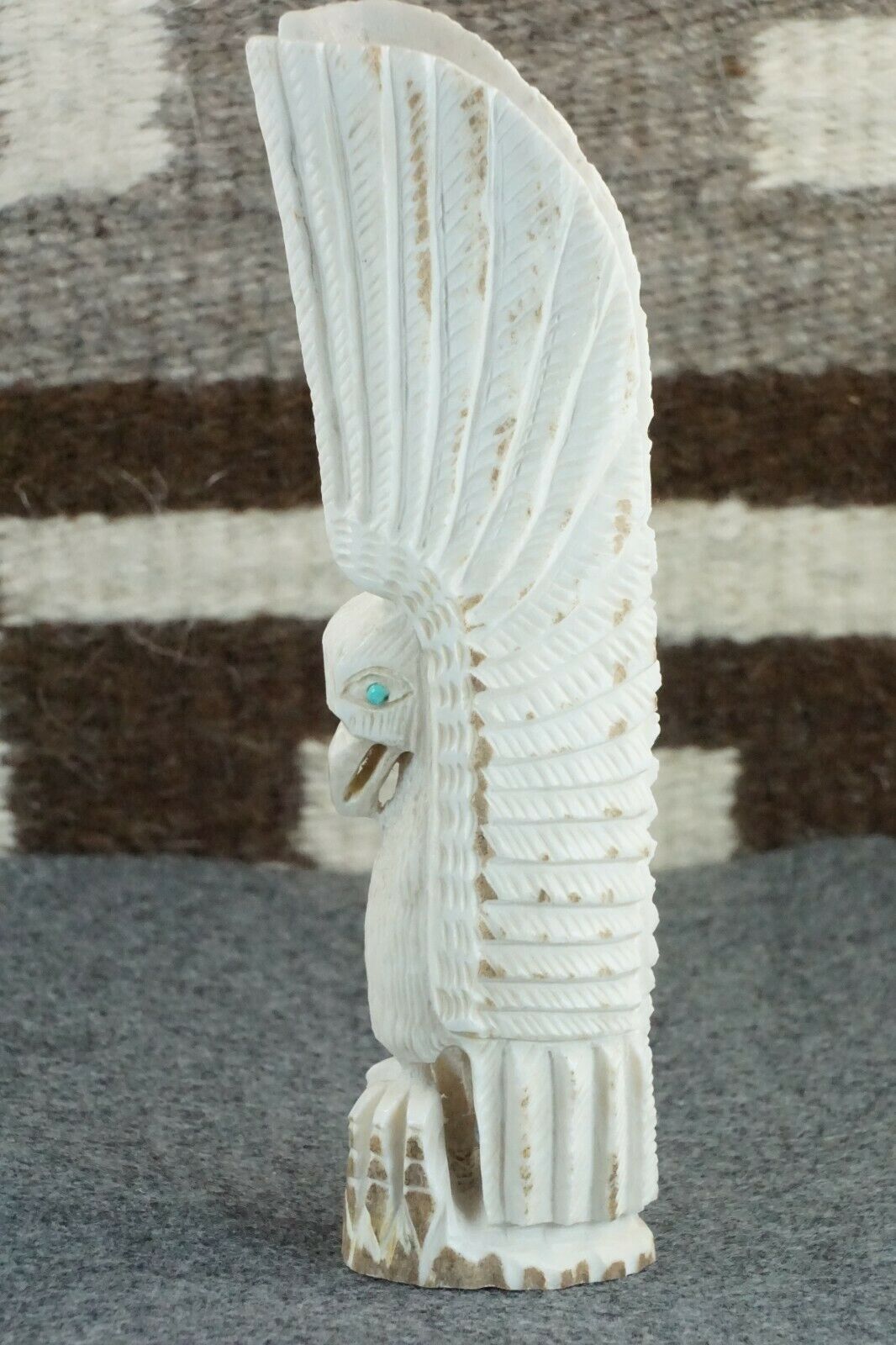 Eagle Zuni Fetish Carving - Garrick Weeka - High Lonesome Trading