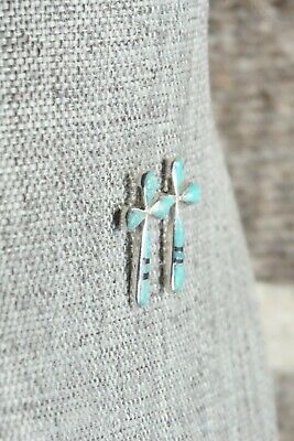 Turquoise and Sterling Silver Earrings - Kirsten Bowannie