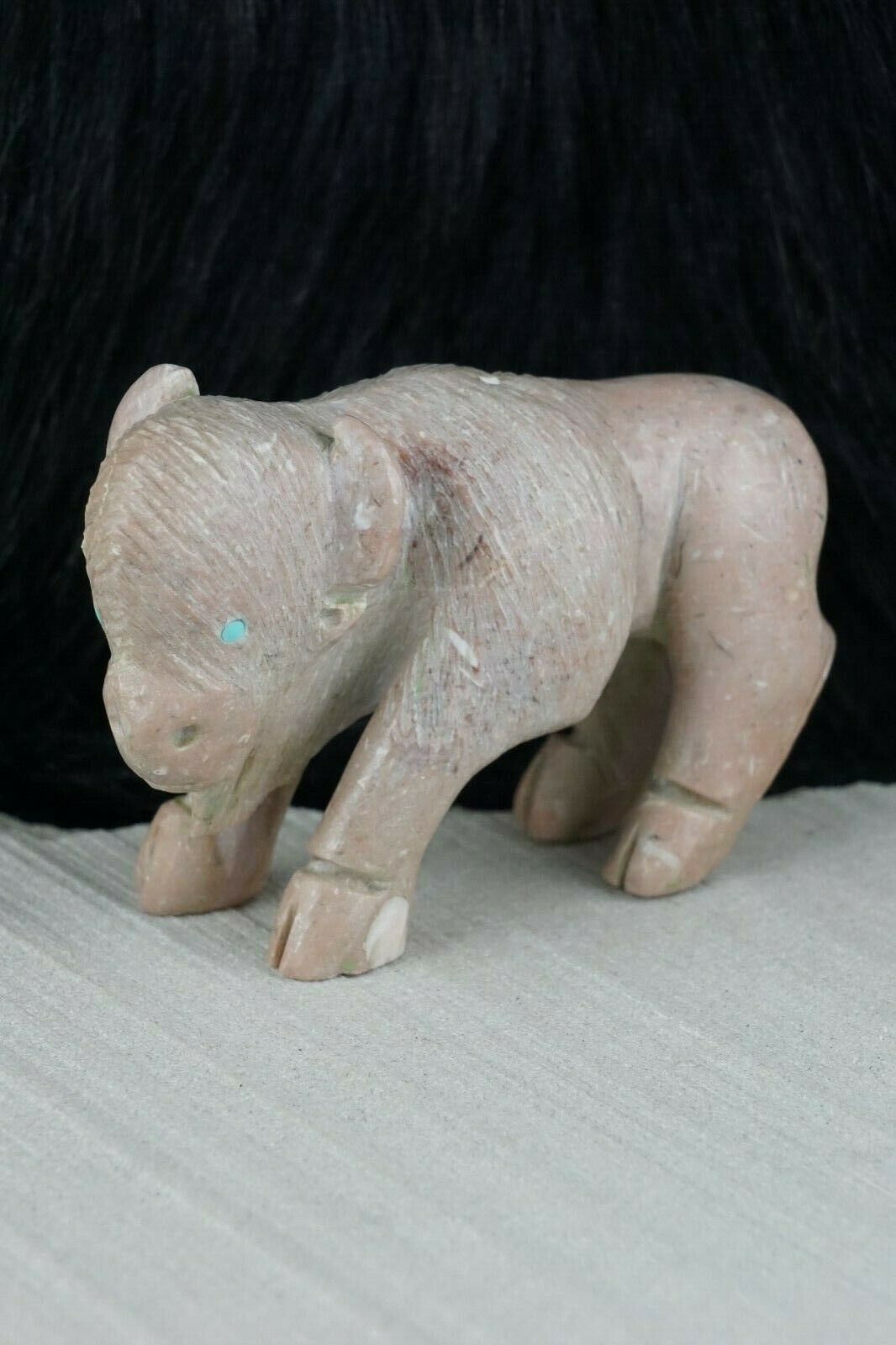 Buffalo Zuni Fetish Carving - Jonas Hastito - High Lonesome Trading
