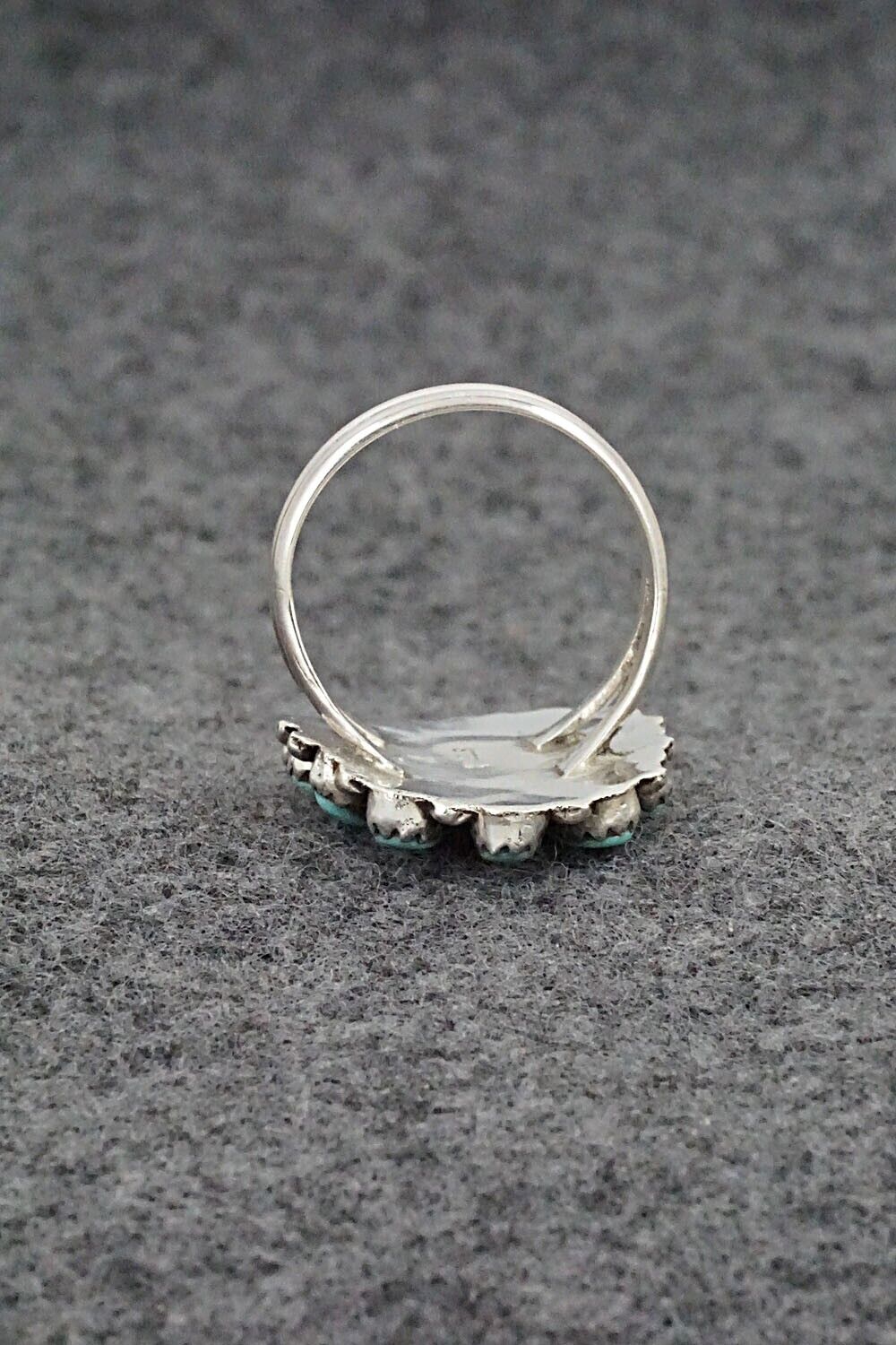 Turquoise & Sterling Silver Ring - George Gasper - Size 8.75