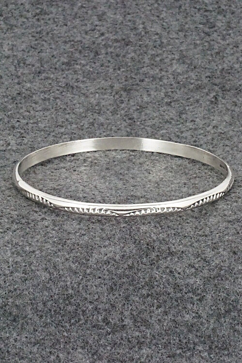 Sterling Silver Bangle Bracelet - Elaine Tahe