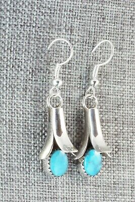 Turquoise & Sterling Silver Earrings - Doris Small Canyon