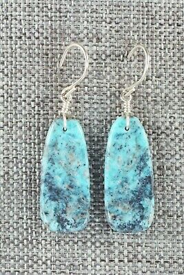 Turquoise & Sterling Silver Earrings - Lester Abeyta